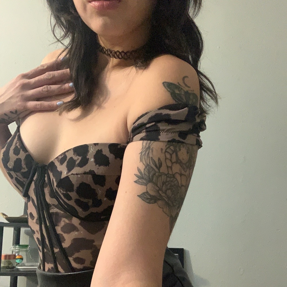 Leopard corset top 🐆
